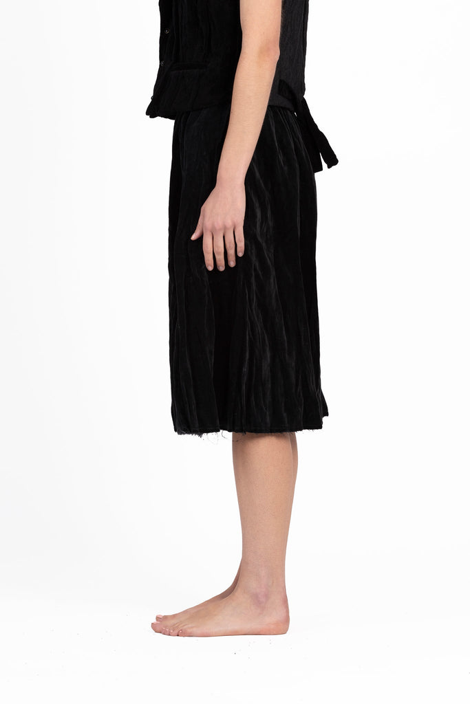 skirt in metal velvet